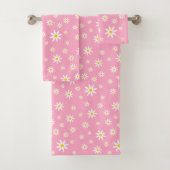 Ensemble De Serviettes De Bain Rose Daisy (En situation)
