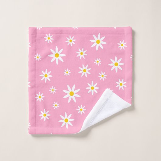 Ensemble De Serviettes De Bain Rose Daisy (Gant de toilette)