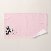 Ensemble de serviettes de bain rose Monogramme de  (Serviette à main)