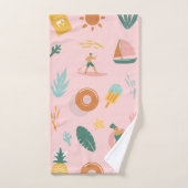 Ensemble de serviettes de bain rose pastel pour so (Serviette à main)