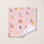 Ensemble de serviettes de bain rose pastel pour so (Gant de toilette)