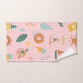 Ensemble de serviettes de bain rose pastel pour so (Serviette à main)