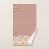 ENSEMBLE DE SERVIETTES DE BAIN ROSE POUDRÉE IMPRIM (Serviette à main)