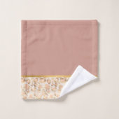 ENSEMBLE DE SERVIETTES DE BAIN ROSE POUDRÉE IMPRIM (Gant de toilette)