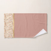 ENSEMBLE DE SERVIETTES DE BAIN ROSE POUDRÉE IMPRIM (Serviette à main)