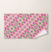 Ensemble de serviettes de bain roses Mandalas Flow (Serviette à main)