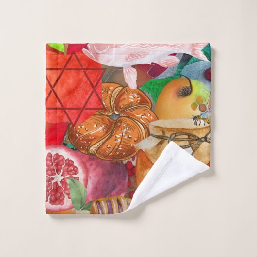 Ensemble de serviettes de bain Rosh Hashanah (Gant de toilette)