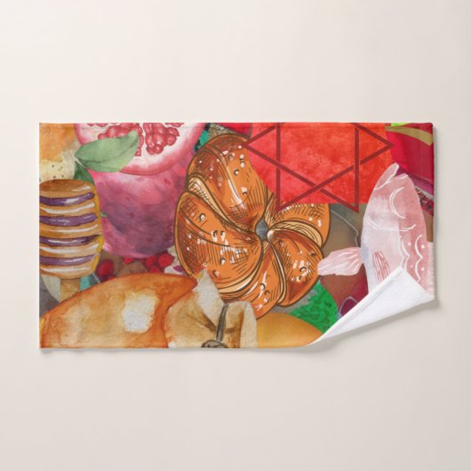 Ensemble de serviettes de bain Rosh Hashanah (Serviette à main)