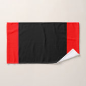 Ensemble de serviettes de bain rouge et noir brill (Serviette à main)