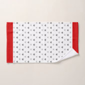 Ensemble de serviettes de bain rouges et blanches (Serviette à main)
