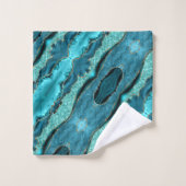 Ensemble de serviettes de bain sarcelle bleu or aq (Gant de toilette)