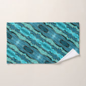 Ensemble de serviettes de bain sarcelle bleu or aq (Serviette à main)