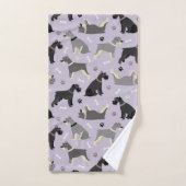 Ensemble de serviettes de bain Schnauzer Paws et B (Serviette à main)