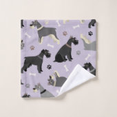 Ensemble de serviettes de bain Schnauzer Paws et B (Gant de toilette)