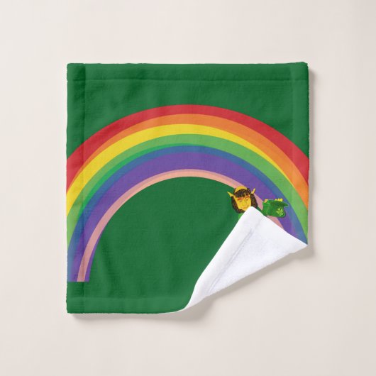 Ensemble de serviettes de bain Shamrock Leprechaun (Gant de toilette)