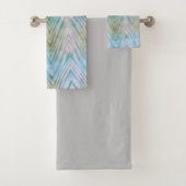 Ensemble de serviettes de bain Shibori Dye Blue Ch (En situation)