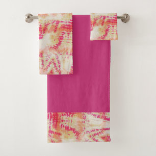 Ensemble de serviettes de bain Shibori Tie Dye Ros