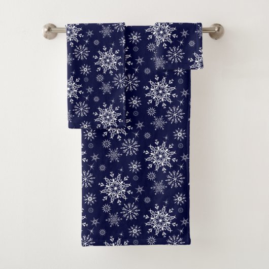 Ensemble de serviettes de bain Snowflakes (En situation)