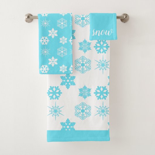 Ensemble de serviettes de bain Snowflakes (En situation)