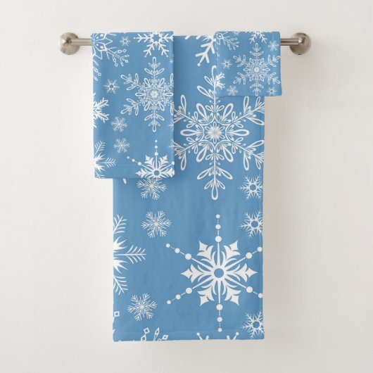 Ensemble de serviettes de bain Snowflakes (En situation)
