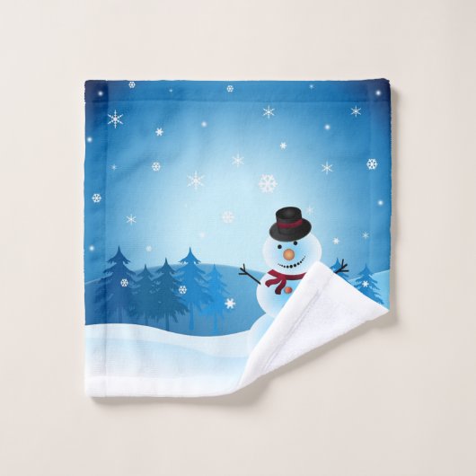 Ensemble de serviettes de bain Snowman (Gant de toilette)