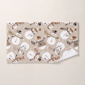 Ensemble de serviettes de bain Snowman de Noël (Serviette à main)