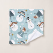 Ensemble de serviettes de bain Snowman de Noël (Gant de toilette)