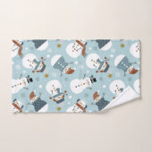 Ensemble de serviettes de bain Snowman de Noël (Serviette à main)