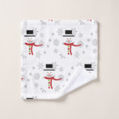 Ensemble de serviettes de bain Snowman et Snowflak (Gant de toilette)