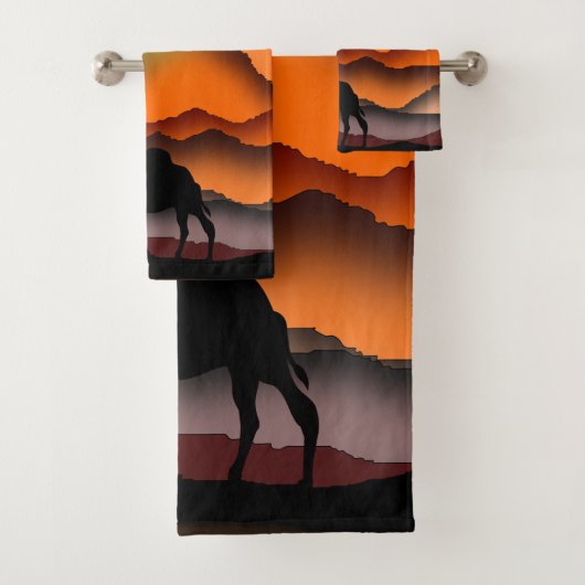 Ensemble De Serviettes De Bain Sunrise Desert - Pe (En situation)