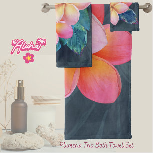 Ensemble de serviettes de bain Sunrise Plumeria