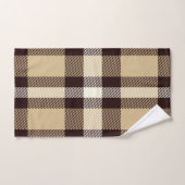 Ensemble de serviettes de bain Tartan Marron (Serviette à main)