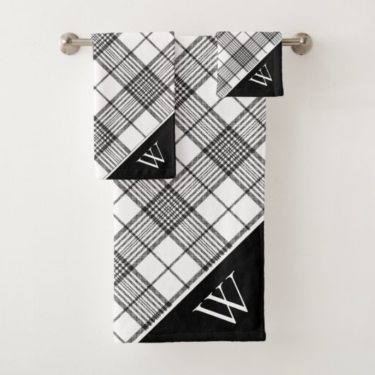 Ensemble De Serviettes De Bain Tartan Monogramme (En situation)