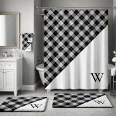 Ensemble De Serviettes De Bain Tartan Monogramme