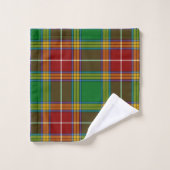 Ensemble De Serviettes De Bain Tartan Vert Moderne (Gant de toilette)