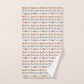 Ensemble de serviettes de bain teckel multicolore (Serviette à main)