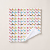 Ensemble de serviettes de bain teckel multicolore (Gant de toilette)
