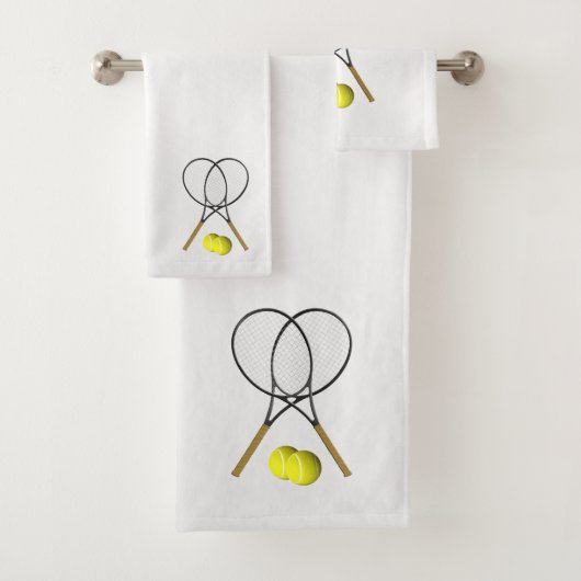 Ensemble de serviettes de bain Tennis Silver Sport (En situation)