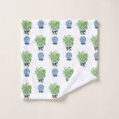 Ensemble de serviettes de bain Topiary Blue Ginger (Gant de toilette)
