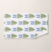 Ensemble de serviettes de bain Topiary Blue Plante (Serviette à main)