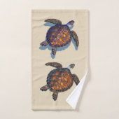 Ensemble de serviettes de bain tortue de mer (Serviette à main)