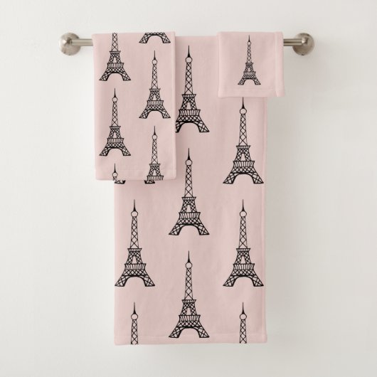 Ensemble de serviettes de bain Tour Eiffel Retro P (En situation)