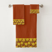 Ensemble de serviettes de bain Tournesols (En situation)