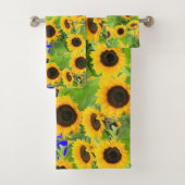 Ensemble de serviettes de bain Tournesols (En situation)