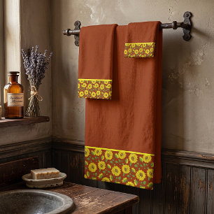 Ensemble de serviettes de bain Tournesols