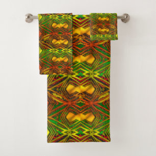 Ensemble de serviettes de bain Tribal Motif Africa