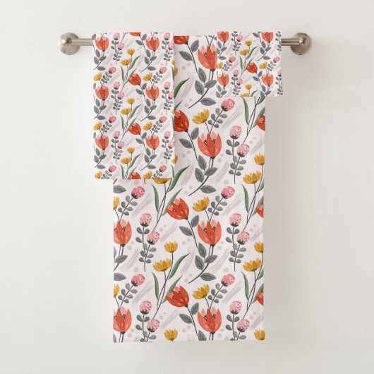 Ensemble de serviettes de bain Tulips Tirées à la (En situation)