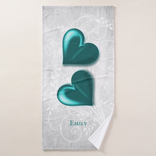 Ensemble de serviettes de bain turquoise Coeur per (Serviette de bain)