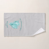 Ensemble de serviettes de bain turquoise Conch She (Serviette à main)