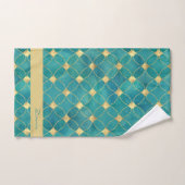 Ensemble De Serviettes De Bain turquoise Et Or (Serviette à main)